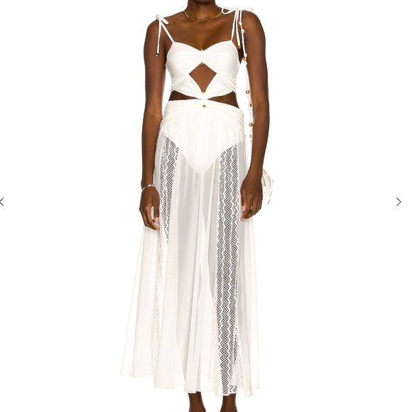 PatBO Dresses & Skirts - NEW PatBO Cut Out Beach Dress in White Large